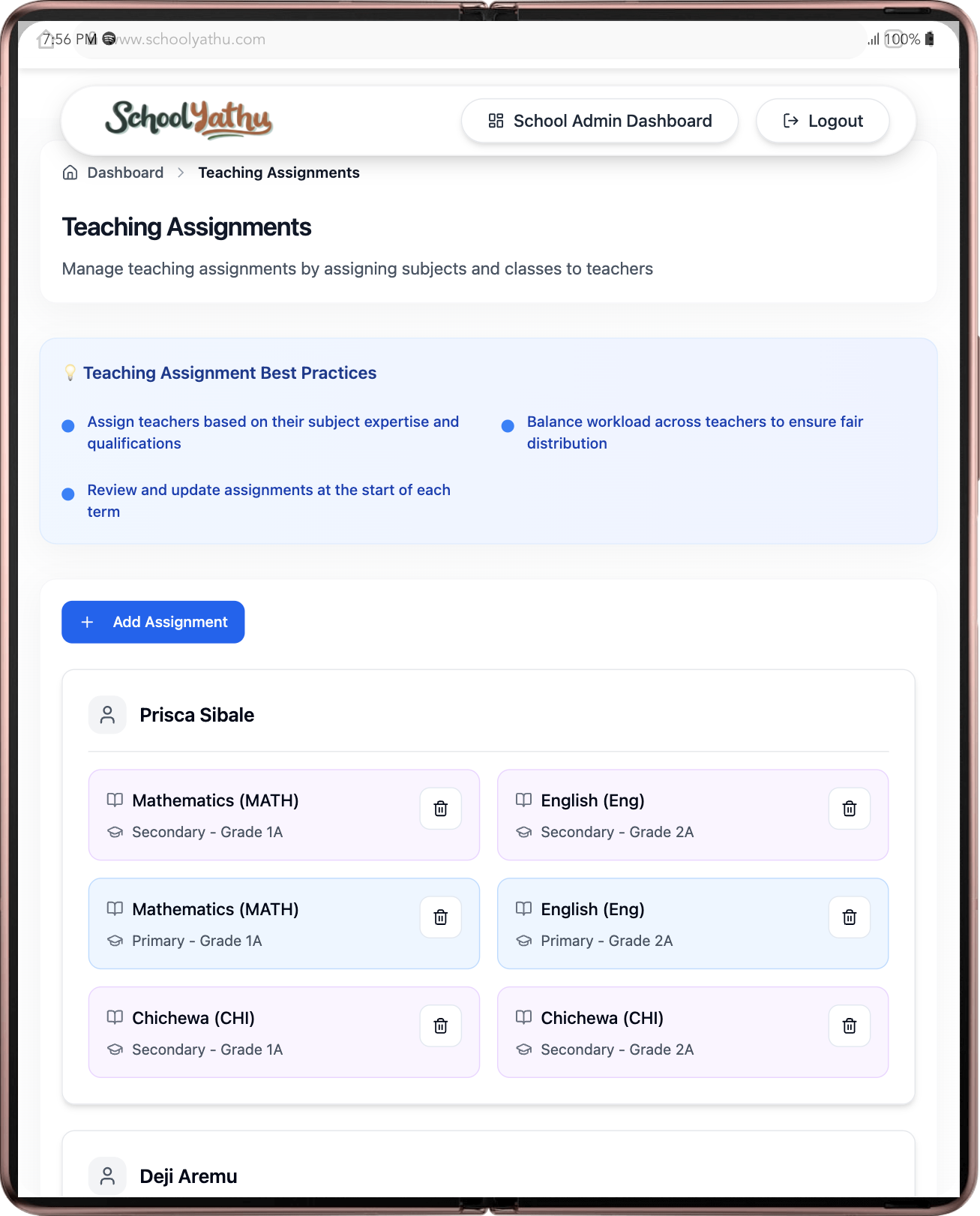 School Yathu | School Management System for Malawian Schools